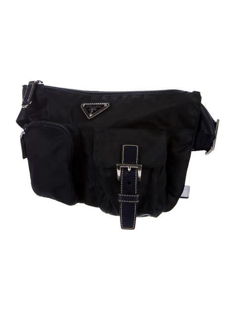 prada waist bag black|prada unisex backpack.